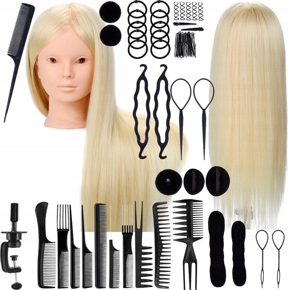 Korbi GŁÓWKA GŁOWA FRYZJERSKA CZESANIA ZESTAW BLOND 4