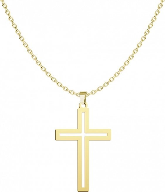 Radziszewska Jewellery Pozłacany Naszyjnik z Krzyżykiem DEDYKACJA GRATIS