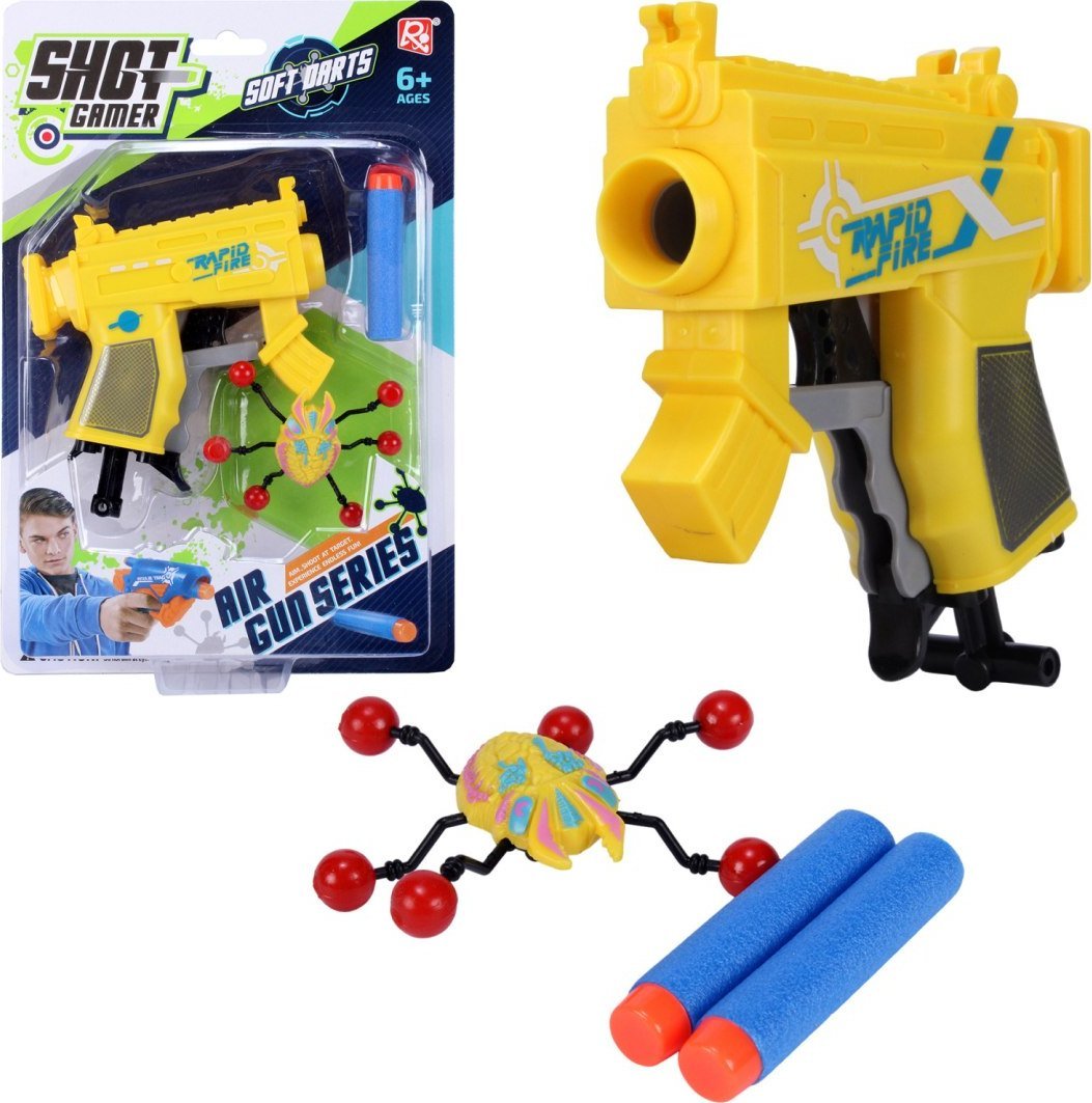 PISTOLET NA MIĘKKIE STRZAŁKI TRAF PAJĄKA 1SZT