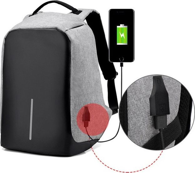 Pan i Pani Gadżet Plecak SZKOLNY antykradzieżowy USB