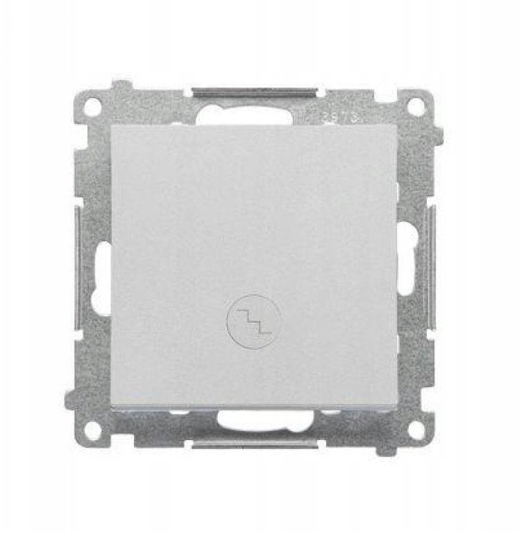 Simon 55 Łącznik schodowy z podświetleniem LED podśw. jak w łączniku pojedynczym (moduł) szybkozłącza Aluminium mat TW6L.01/143