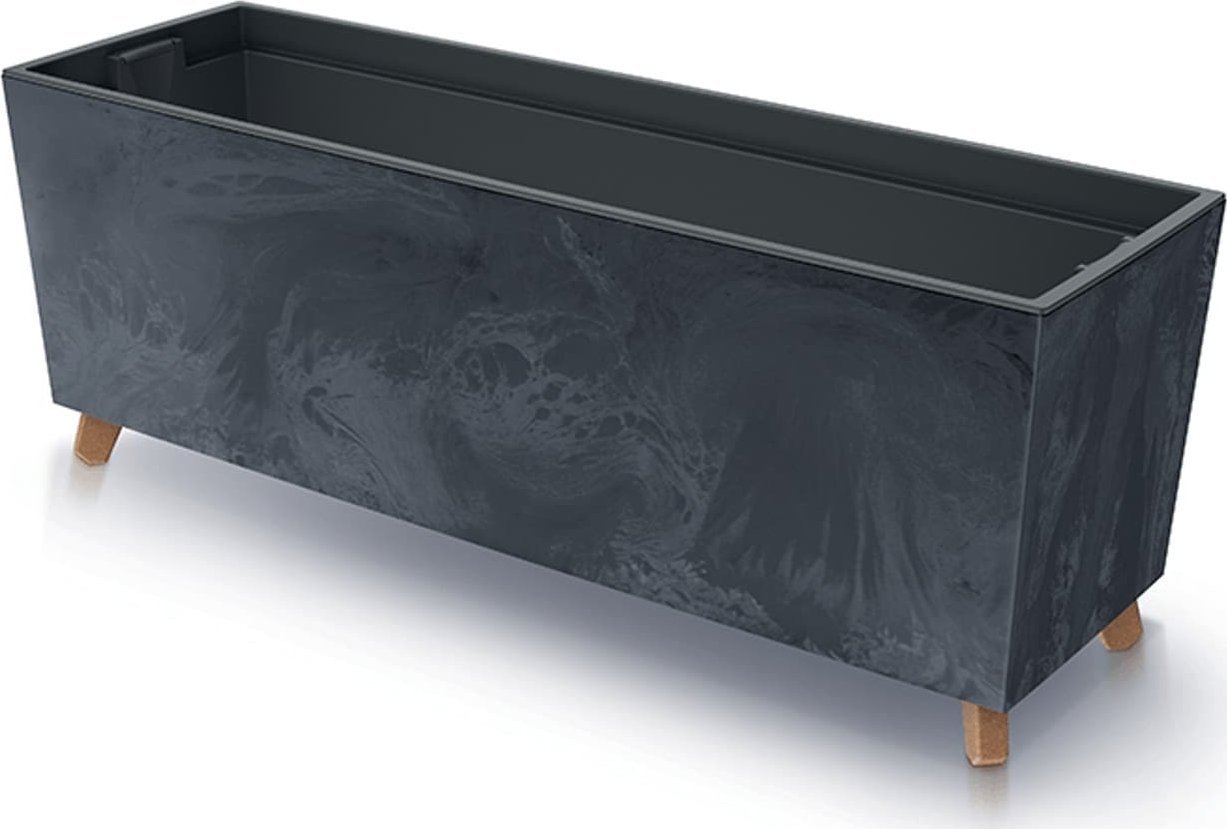 Prosperplast Doniczka URBI CASE BETON EFFECT N - antracytowy