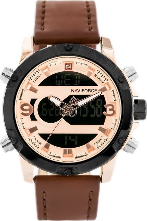 Zegarek ZEGAREK MĘSKI NAVIFORCE - NF9097 (zn043e) - brown/rosegold