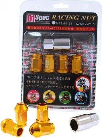 MTuning_F Nakrętki D1SPEC Replica 40mm M12x1.25 Gold