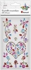 Kryształki samoprzylepne serce mix 10szt