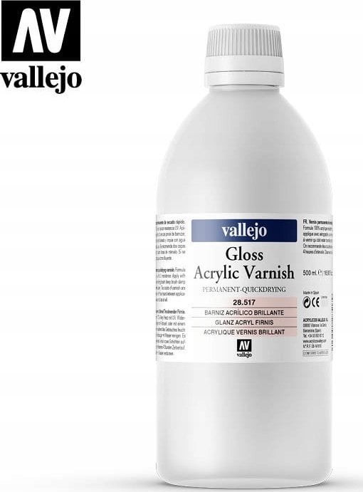Vallejo Vallejo: Gloss Acrylic Varnish 500ml
