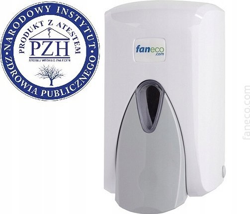 Dozownik do mydła FANECO Dozownik mydła w płynie 0,5l BIAŁO-SZARY ATEST PZH
