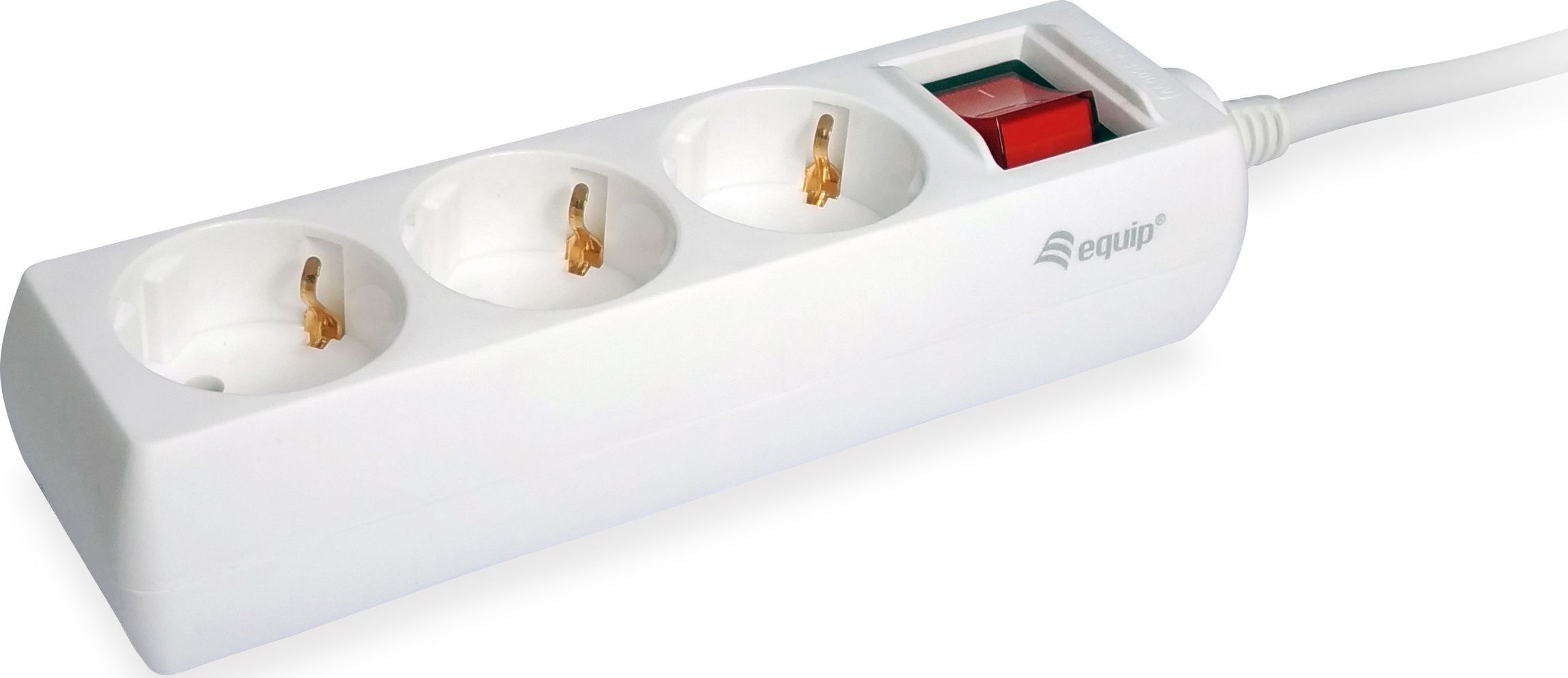 Listwa zasilająca Equip 3 gniazda 1.5 m biała (245551)