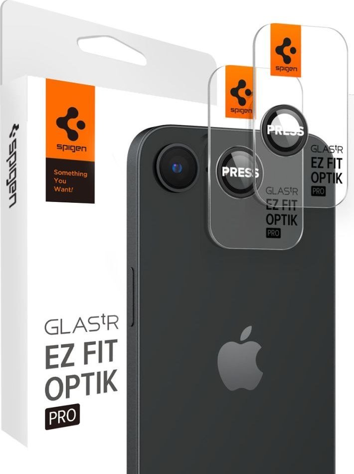 OSŁONA APARATU SPIGEN OPTIK PRO GLAS.TR "EZ FIT" CAMERA PROTECTOR 2-PACK IPHONE 16E BLACK