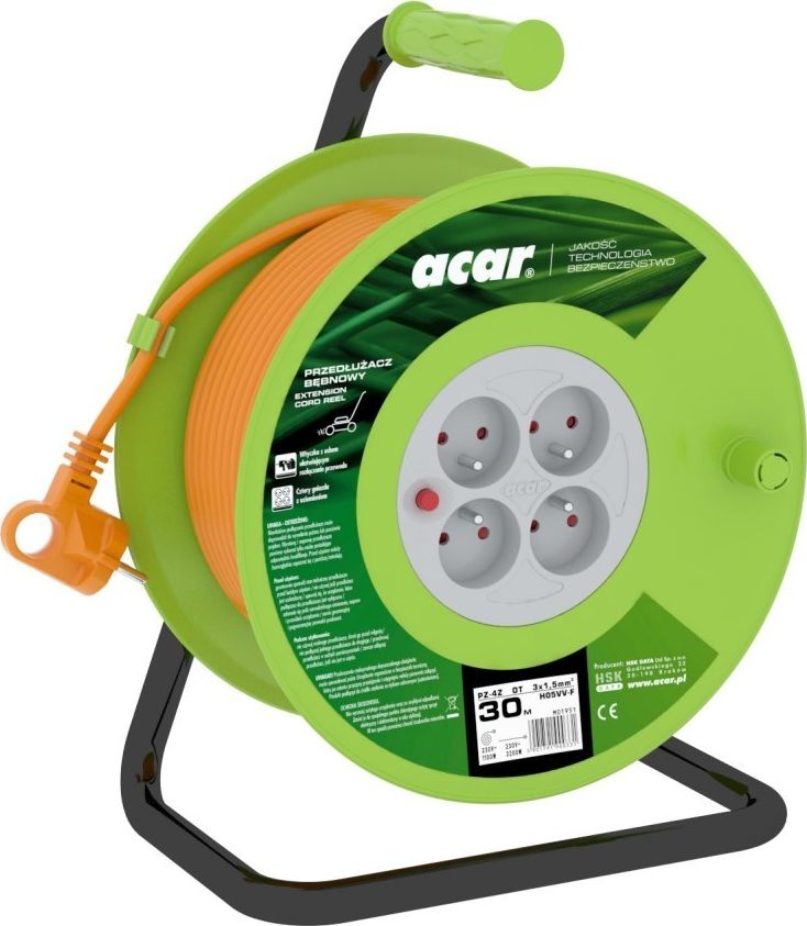 Acar Przedłużacz bębnowy 30m pomarańczowy