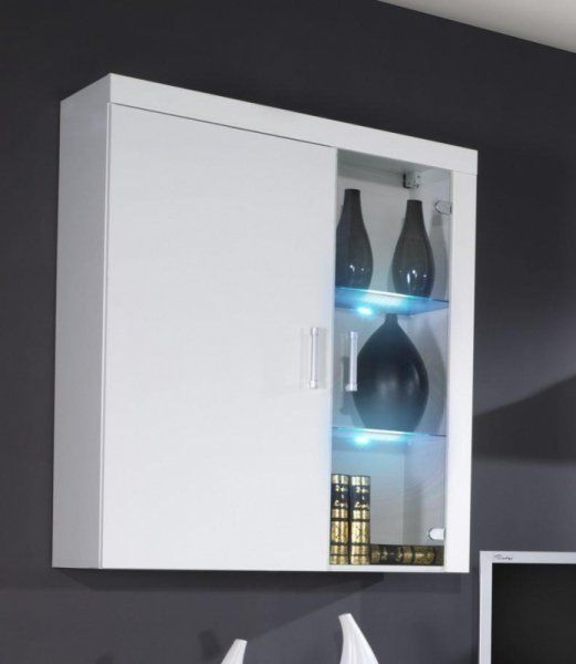 Cama Meble Witryna wisząca SAMBA (Unit 4) biały/biały połysk