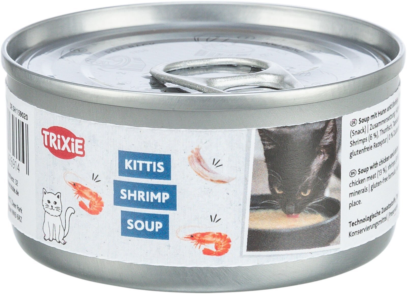 Trixie Kittis Shrimp Soup przysmak zupy, dla kota, kurczak i krewetki, 4 × 80 g, 4szt/opak