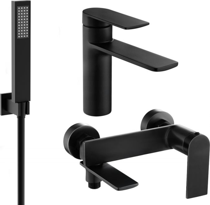 Mexen Mexen Zero R02 zestaw wannowy, czarny - 71103R02-70