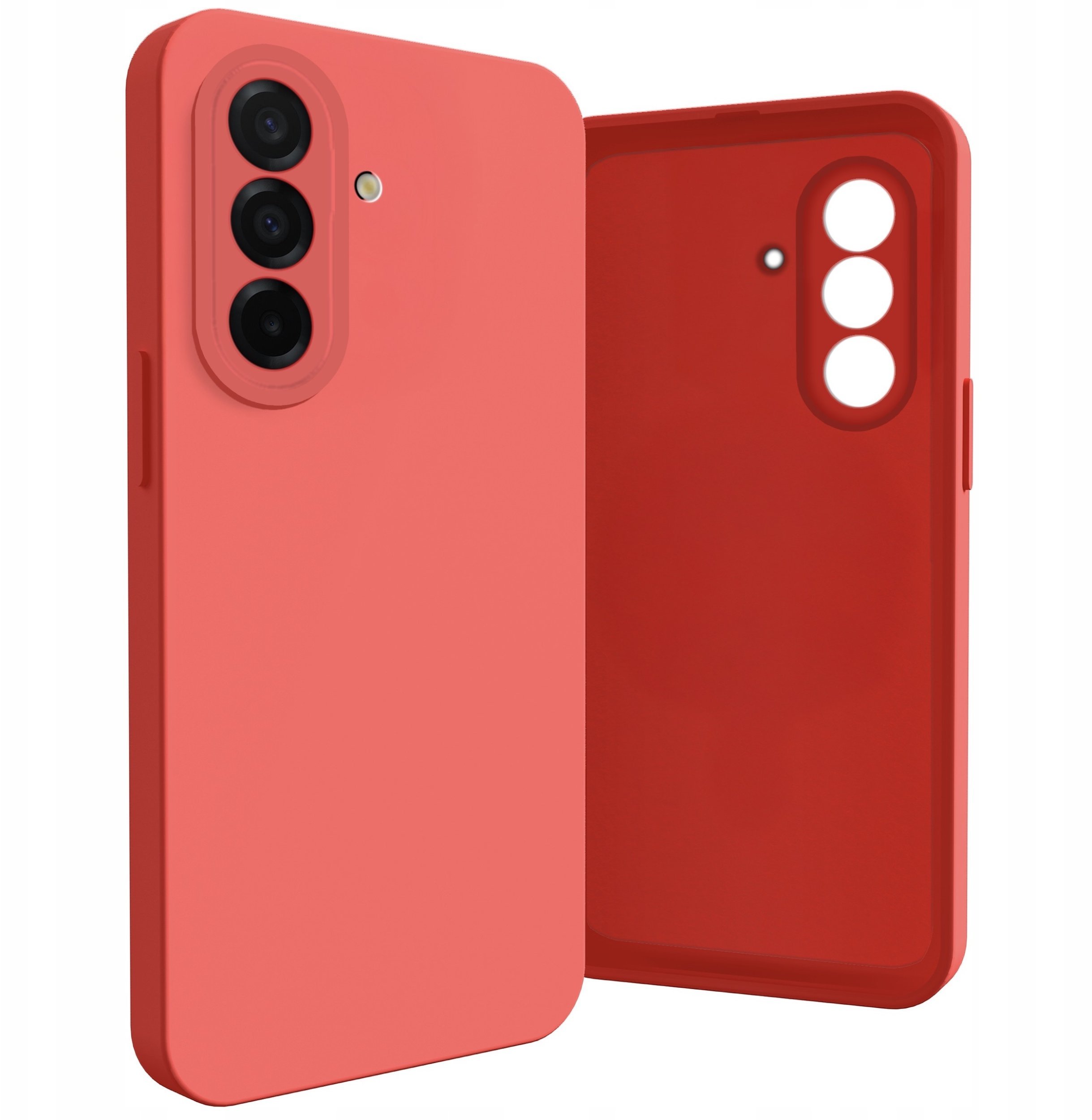 Etui do Samsung Galaxy A26 5G (Silikonowe, Osłona Kamery, Case, Czerwone)