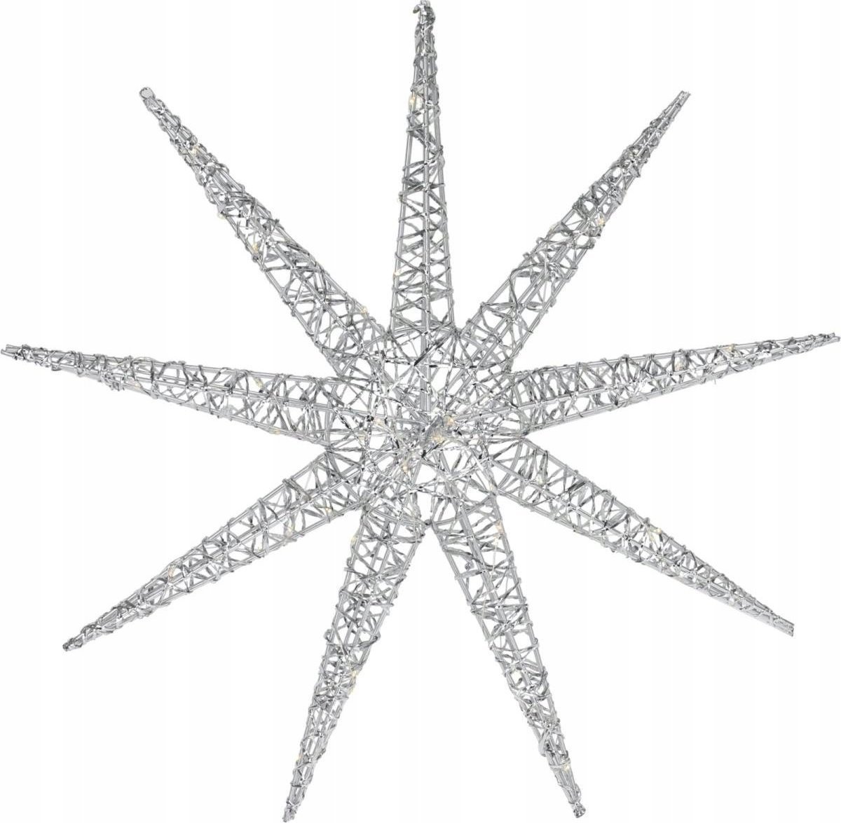 Christmas decoration Płatek śniegu dekoracyjny wiszący 50led srebrny