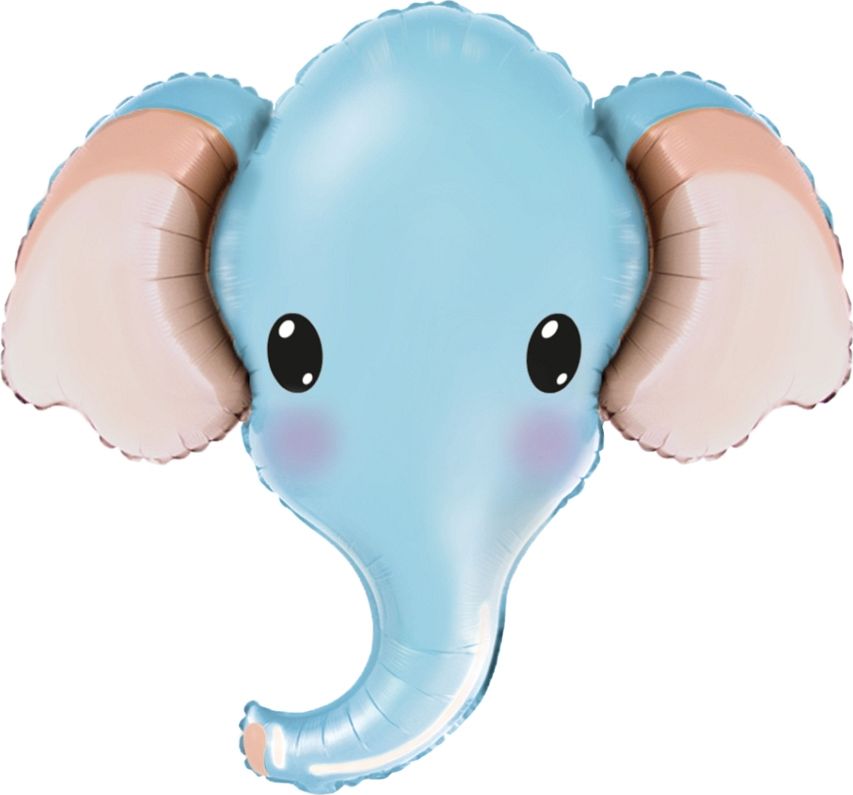 Flexmetal Balon foliowy 24 cale FX - Słonik (niebieski), zapakowany