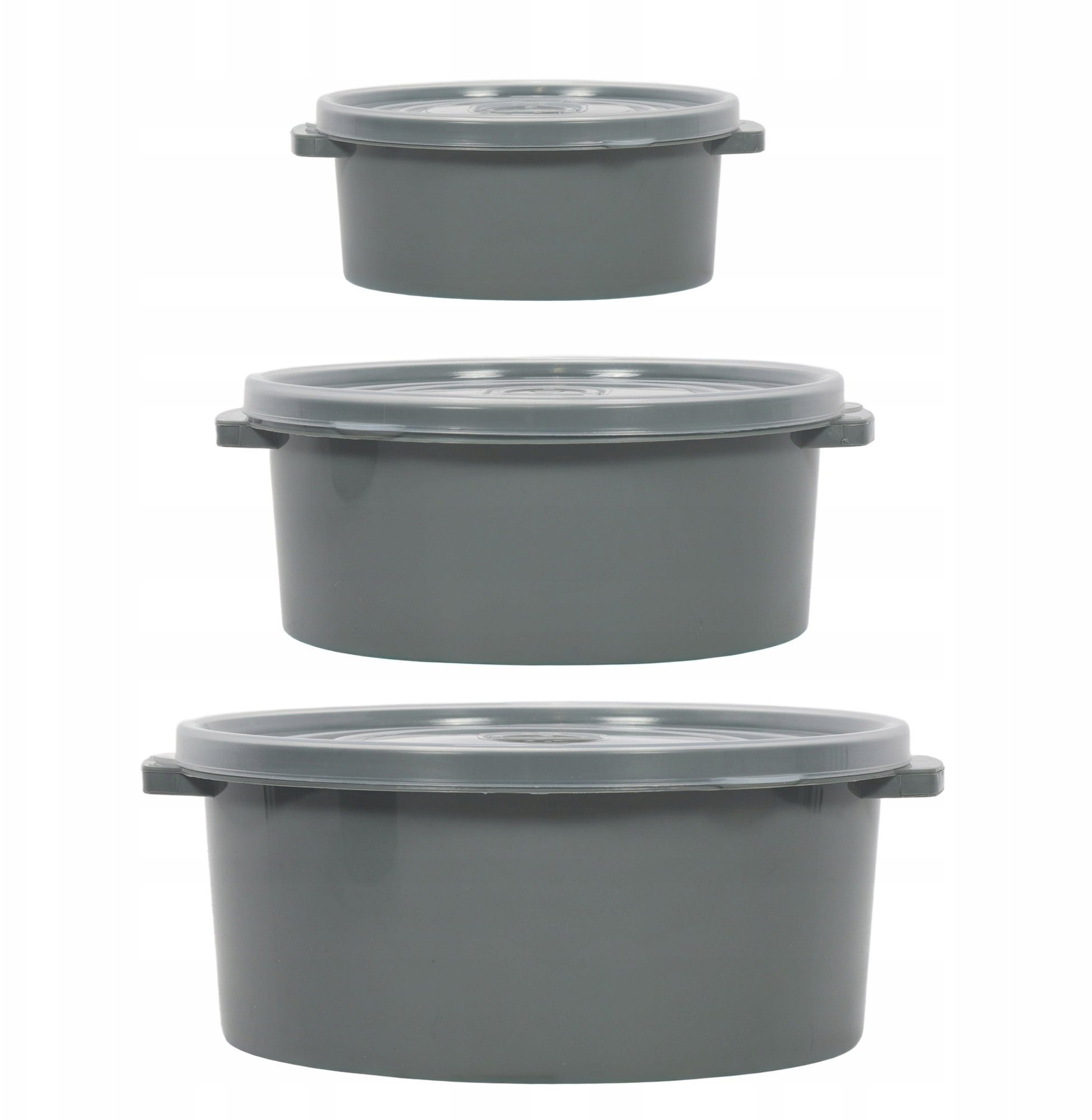 Pojemniki na żywność do mikrofalówki, okrągłe, 3 różne rozmiary