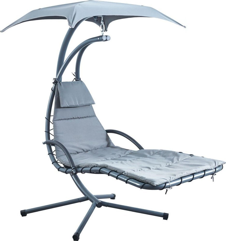 Saska Garden Huśtawka fotel bujany z parasolem lizbona ciemno szara