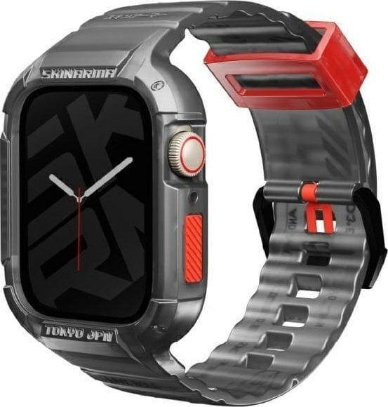 Skinarma pasek+etui Saido 2in1 Apple Watch 45/44mm dymny/smoke