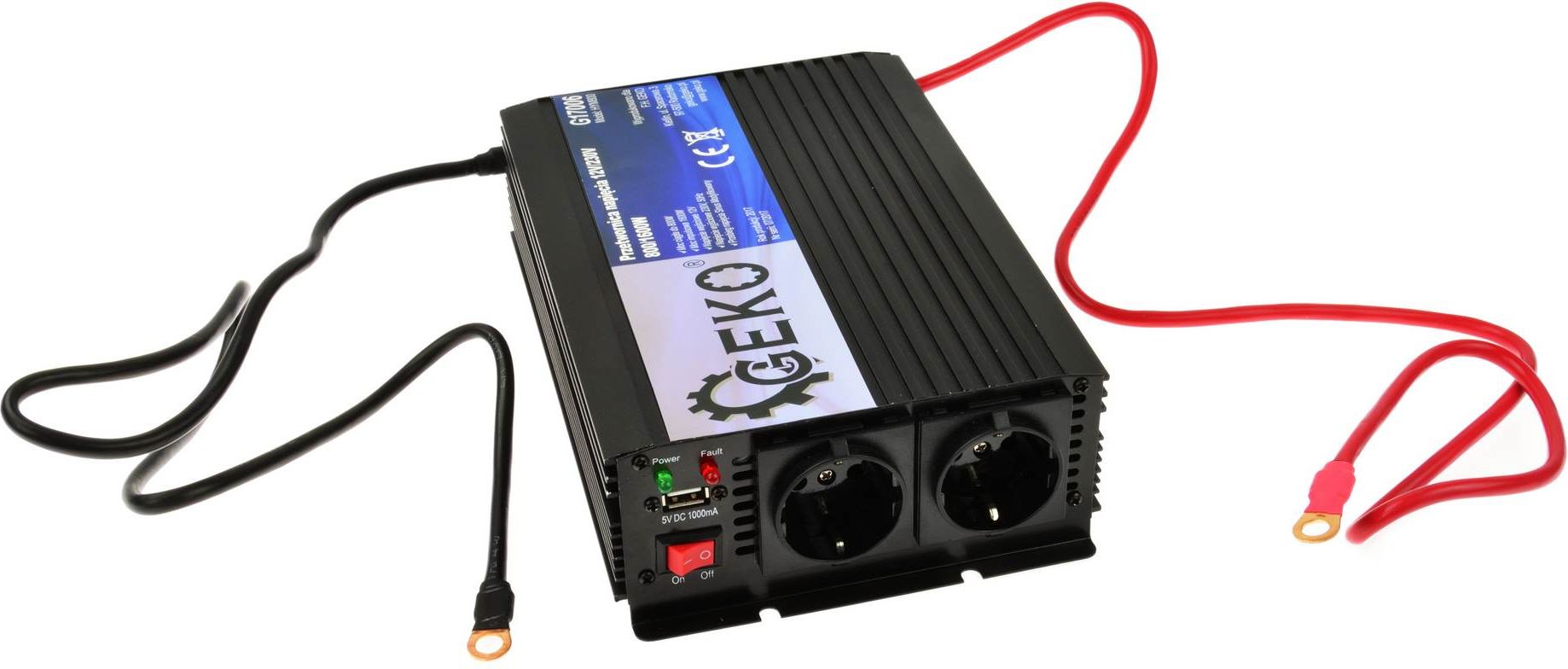 Przetwornica Geko Przetwornica napięcia 12V/230V 800/1600W (4)