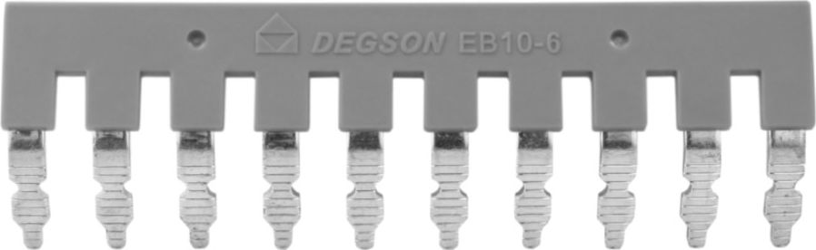 Degson Mostek wtykowy 10-torowy EB 10-6 do złączek szynowych PC4 DGN 3503