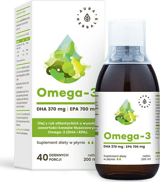Aura Herbals Omega 3 DHA i EPA suplement diety 200ml