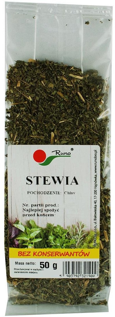 Zioła stewia obniża ciśnienie krwi zamiennik cukru runo ziele liść 50g