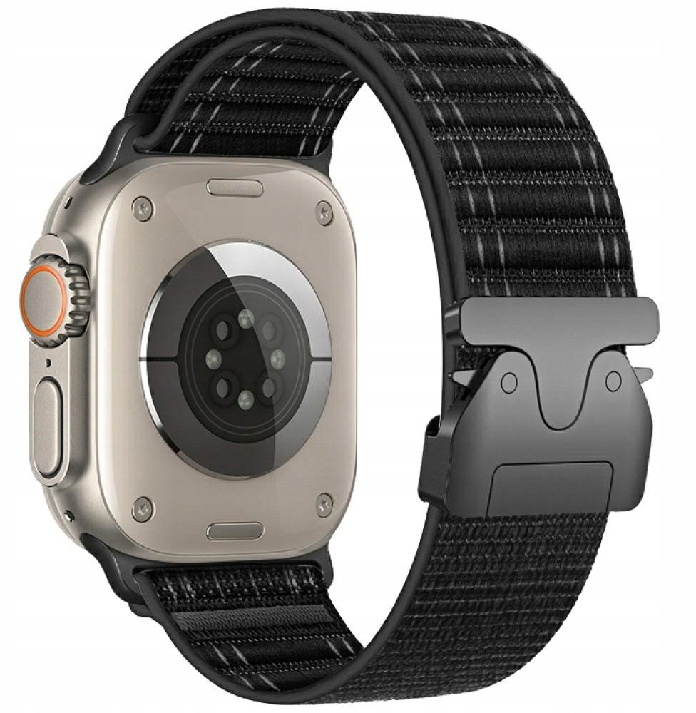 Pasek Beline Woven Nylon Diagonal Style Parachute do Apple Watch 38/40/41mm czarny