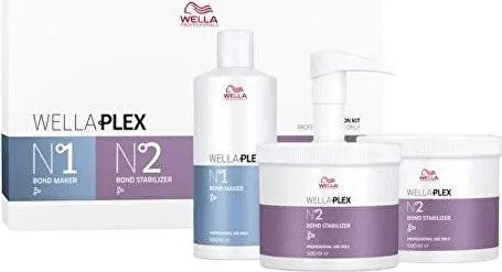 Wella Professionals Set Wella Professionals: Wellaplex Bond Marker, Hair Cream Treatment, Reduce Hair Damage, 500 ml + Wellaplex Bond Stabilizer No.2,