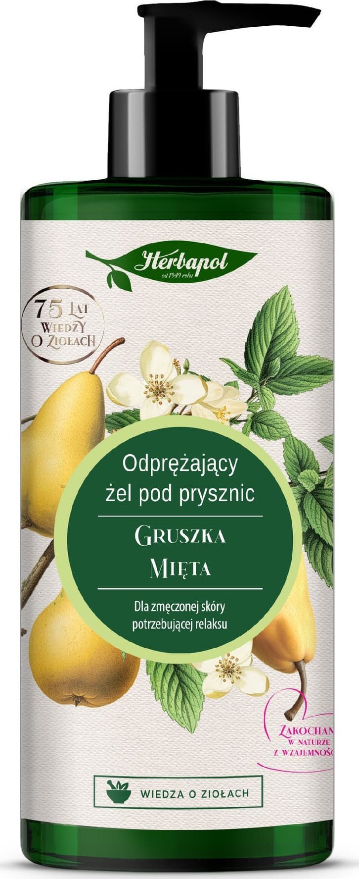 Herbapol HERBAPOL Odprężający Żel pod prysznic - Gruszka & Mięta 740ml