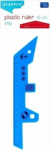 Starpak Linijka plastikowa 15cm Statek