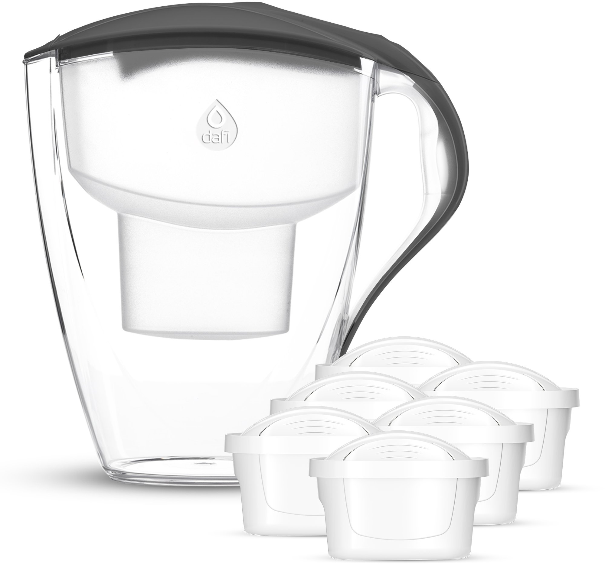Zestaw dzbanek filtrujący Dafi OMEGA czarny 4 l manualny 6 wkładów Unimax