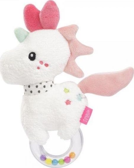 Fehn Maskotka z grzechotką Jednorożec Aiko 17 cm