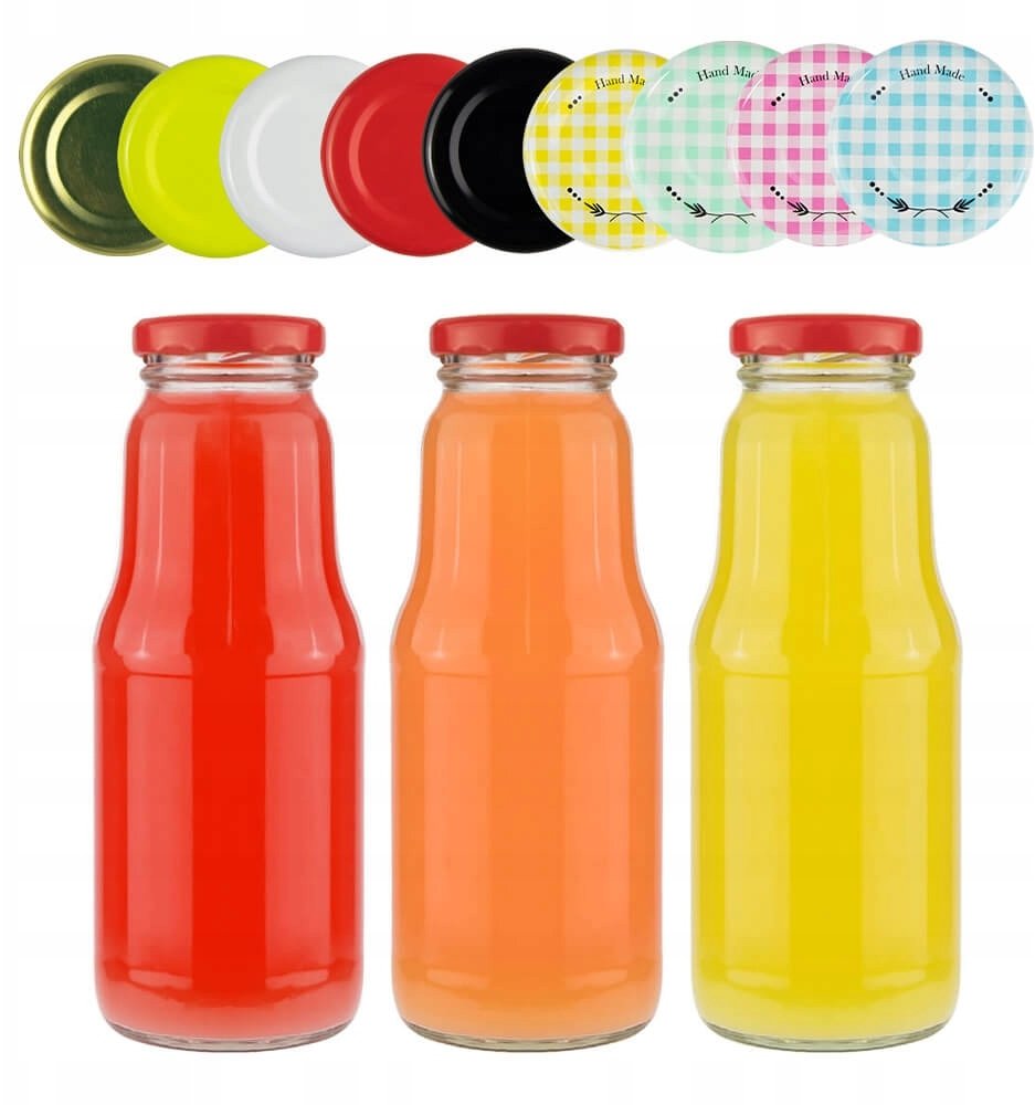 5x Butelka FRUIT na sok soczek 300ml + WIECZKO BUTELKI NA SYROP WODE SOKI