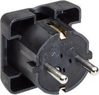 Bachmann Wtyczka z uziemieniem BACHMANN, czarna, płaska