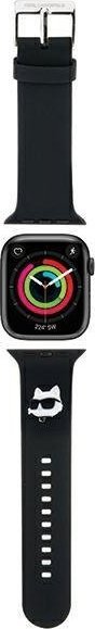Karl Lagerfeld Karl Lagerfeld Pasek KLAWLSLCNK Apple Watch 42/44/45/49mm czarny/black strap 3D Rubber Choupette Head