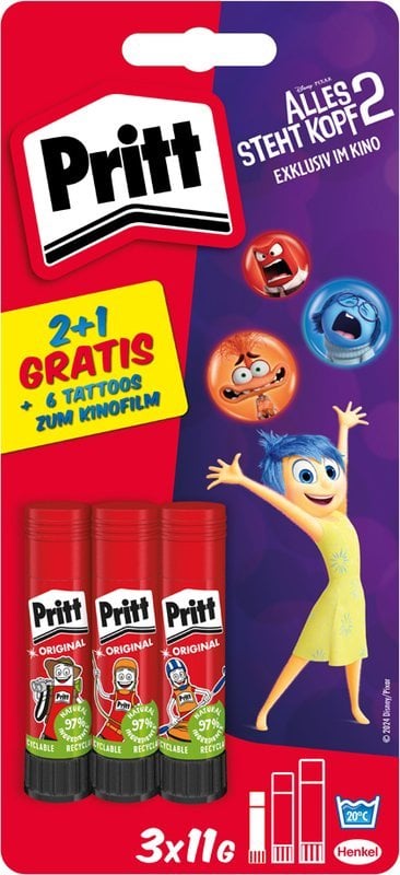 Pritt Pritt Klebestift 3x11g Alles steht Kopf 2 Design BTS2024 retail
