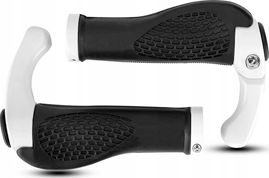 RockBros Zestaw gripów rączek rowerowych z rogami antypoślizgowe - biały ROCKBROS