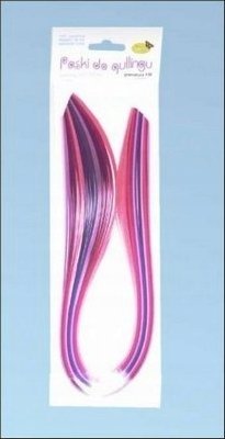 CreativeHobby Paski do quillingu 10 mm 100 szt. różowo-fioletowe