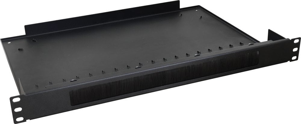 RAPS-1P PULSAR Przepust szczotkowy 1U z półką do szaf RACK