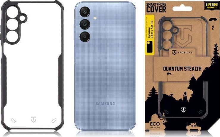 Tactical Quantum Stealth Cover for Samsung Galaxy A25 5G Clear/Black standard