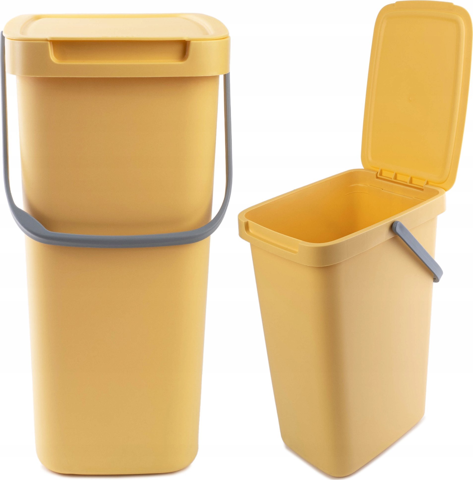 Kosz na śmieci Kadax KADAX Kosz Na Śmieci Pojemnik Na Odpady Z Pokrywą 12L Kubeł Do Segregacji