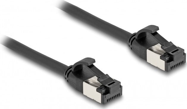 Delock Delock - Netzwerkkabel - RJ-45 (M) zu RJ-45 (M) - 25 cm - U/FTP - CAT 8.1 - ohne Haken - Schwarz