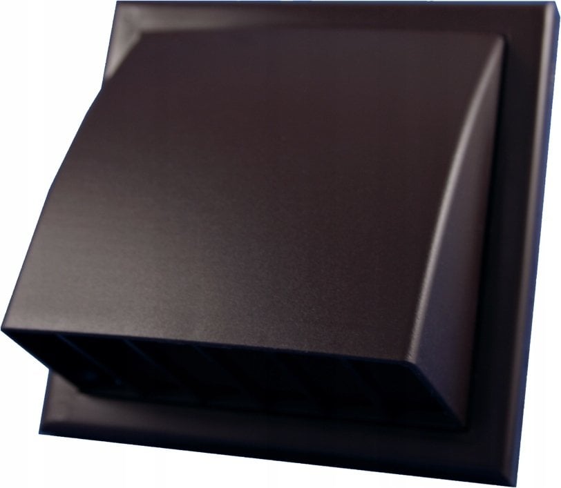 Wylot ścienny z zaworem zwrotnym i okapem fi 150mm brąz MW152AZPKBR