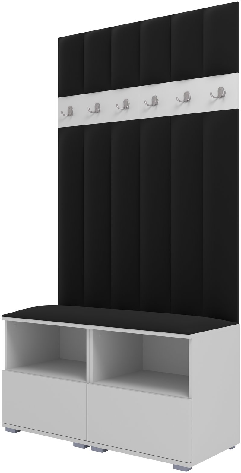 Tapicerowana garderoba Nela III LUX - kolor biały + tkanina Trinity 16