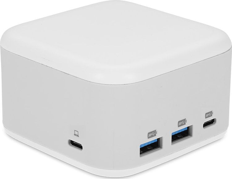 HUB USB LMP PowerDock - USB-C GaN Power Adapter & 5-Port USB-C Dock - White