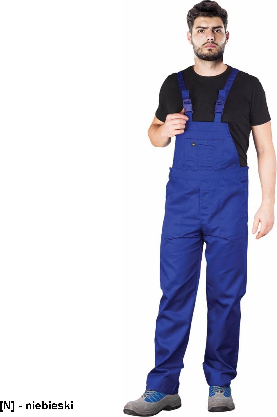 R.E.I.S. YES-B - spodnie ochronne ogrodniczki 262 g/m - 2 klolory - szary/stalowy 48