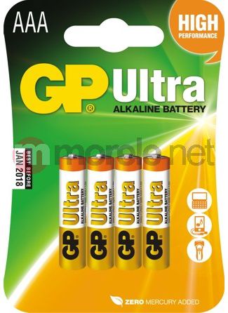 GP Bateria Ultra AAA / R03 4 szt.