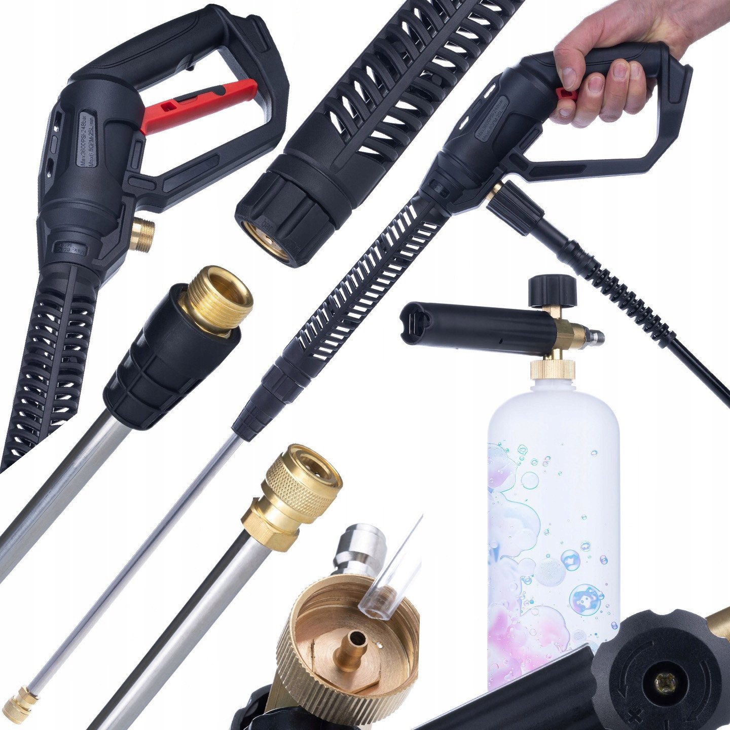 PISTOLET KRANZLE KARCHER M22 LANCA 86+SZYBKOZŁĄCZE 1/4 PIANOWNICA DO MYJKI