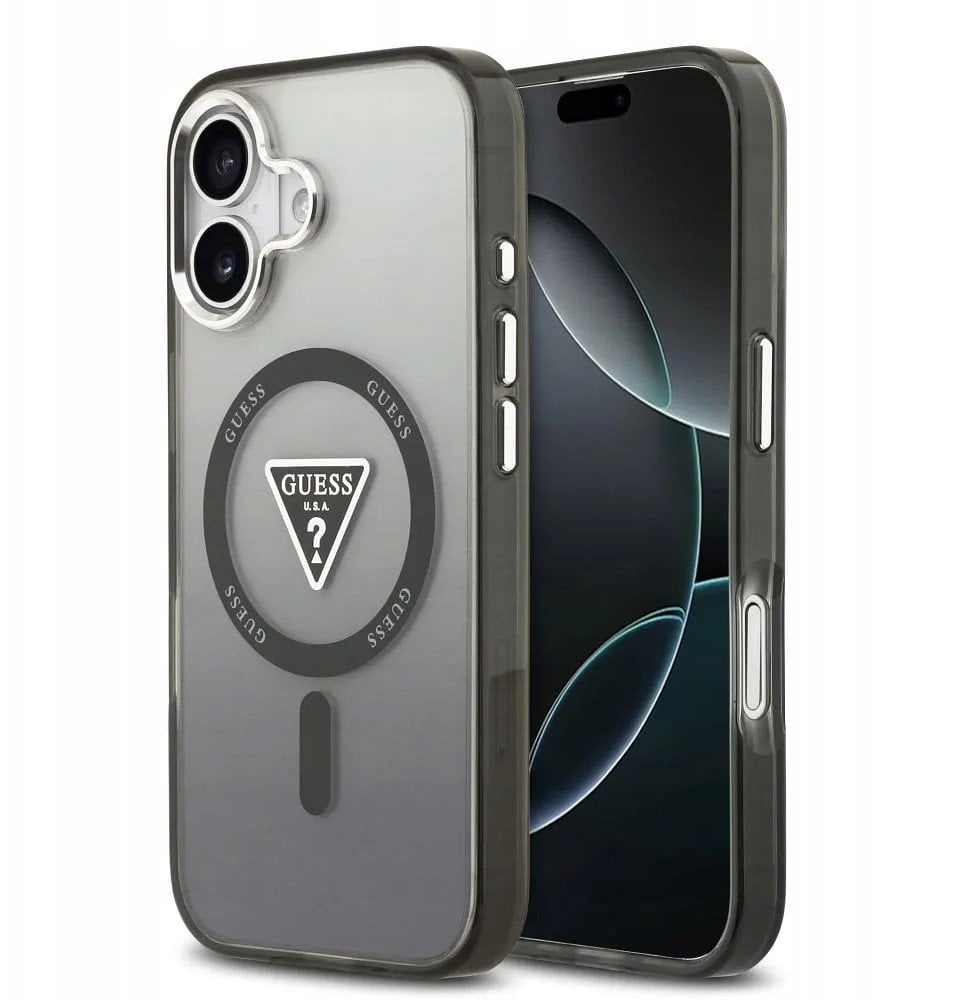 GUESS futerał do IPHONE 17 kompatybilny z MagSafe GUHMP17SHGTMLCGK (IML Gradient W/ Triangle Logo) czarny